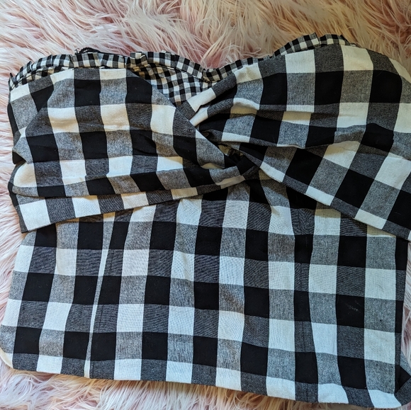 NWT Anthropologie Porridge Faye Gingham Twist -Tube Top - Picture 6 of 9
